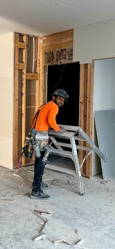 Leeway crew working on an active renovation