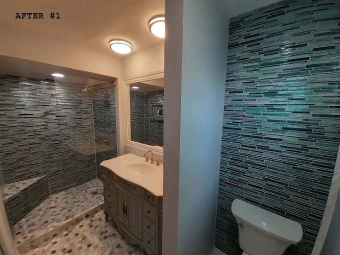 Finished bathroom handed over at project closeout